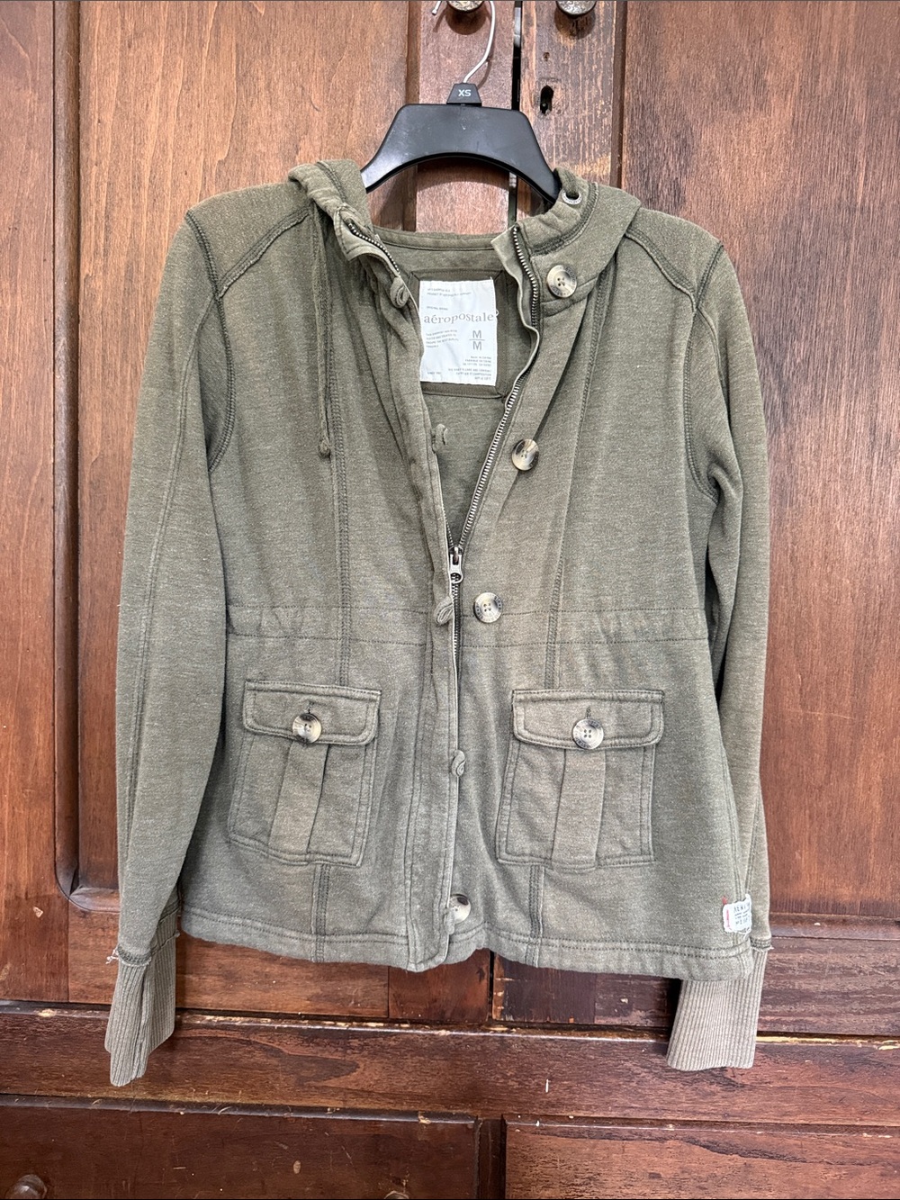 Aeropostale Olive Green Hooded Jacket